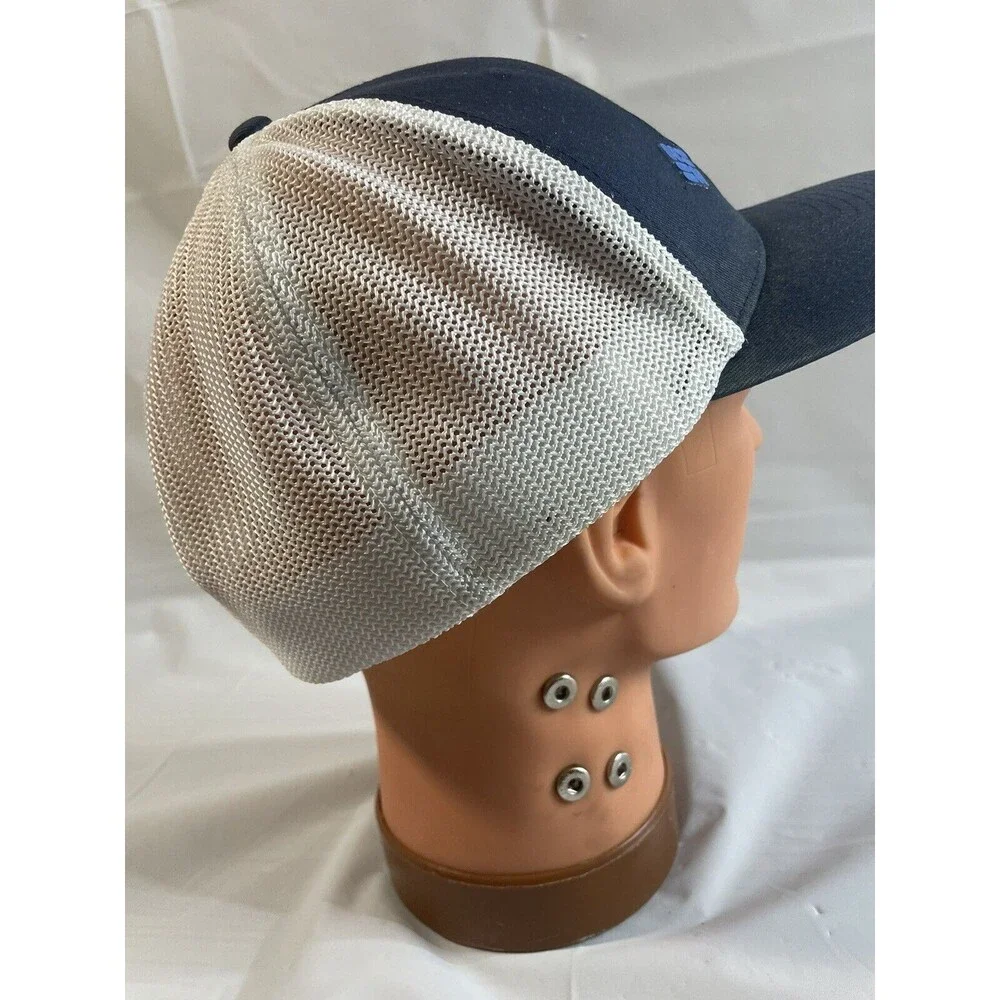 Columbia PFG Fitted Hat Cap Navy L/X Mesh Flexfit Light Weight